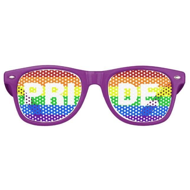 Gay Pride Rainbow Shades Partybrille (Vorderseite)