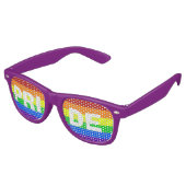 Gay Pride Rainbow Shades Partybrille (Schrägansicht)