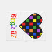 Gay Pride Rainbow Single Af Valentines Day Sarcas Fleecedecke (Vorderseite (Horizontal))