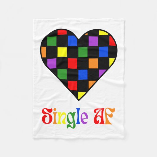 Gay Pride Rainbow Single Af Valentines Day Sarcas Fleecedecke (Vorderseite)