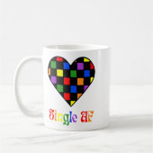 Gay Pride Rainbow Single Af Valentines Day Sarcas  Kaffeetasse (Links)