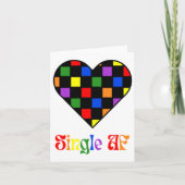 Gay Pride Rainbow Single Af Valentines Day Sarcas  Karte (Vorderseite)
