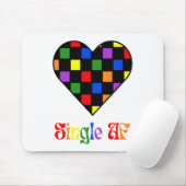 Gay Pride Rainbow Single Af Valentines Day Sarcas Mousepad (Mit Mouse)