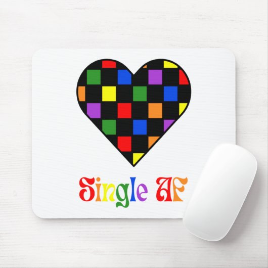 Gay Pride Rainbow Single Af Valentines Day Sarcas  Mousepad (Mit Mouse)