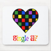 Gay Pride Rainbow Single Af Valentines Day Sarcas  Mousepad (Vorne)