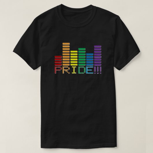 Gay Pride Rainbow Sound Bar T-Shirt (Design vorne)