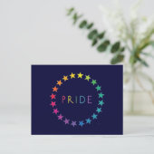 Gay Pride Rainbow Stars Postkarte (Stehend Vorderseite)