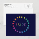 Gay Pride Rainbow Stars Postkarte (Vorne/Hinten)