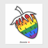 Gay Pride | Rainbow Strawberry Aufkleber (Blatt)