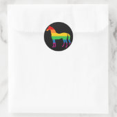 Gay Pride Rainbow Stripe Runder Aufkleber (Tasche)