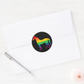 Gay Pride Rainbow Stripe Runder Aufkleber (Umschlag)