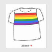 Gay Pride | Rainbow-T - Shirt Aufkleber (Blatt)
