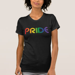 Gay Pride Rainbow Text T - Shirt