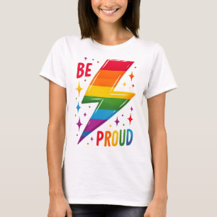 GAY PRIDE RAINBOW THUNDERBOLT T-Shirt