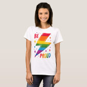 GAY PRIDE RAINBOW THUNDERBOLT T-Shirt (Vorne ganz)