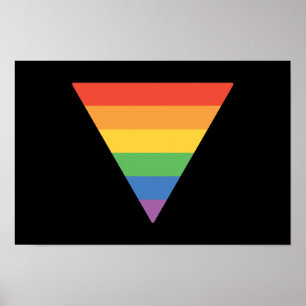 Gay Pride Rainbow Triangle Poster