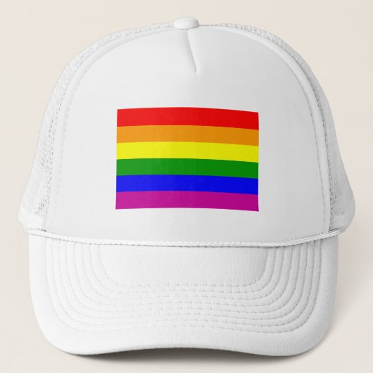 Gay Pride Rainbow Truckerkappe (Vorderseite)