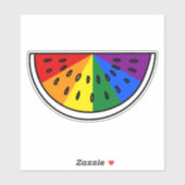 Gay Pride | Rainbow Watermelon Aufkleber (Blatt)