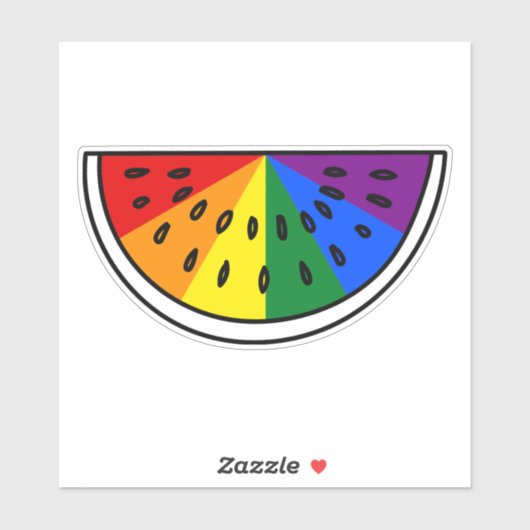 Gay Pride | Rainbow Watermelon Aufkleber (Blatt)