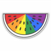 Gay Pride | Rainbow Watermelon Aufkleber (Vorderseite)