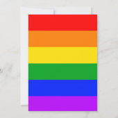 Gay Pride Rainbow Wedding Einladung (Rückseite)