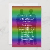 Gay Pride Rainbow Wedding Einladungen (Vorderseite)