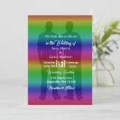 Gay Pride Rainbow Wedding Einladungen (Stehend Vorderseite)