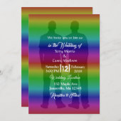 Gay Pride Rainbow Wedding Einladungen (Vorne/Hinten)