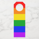 Gay Pride Rainbow Wedding Flasche Hanger Tag Flaschenanhänger (Rückseite)
