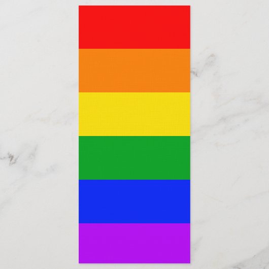 Gay Pride Rainbow Wedding Menu Menükarte (Rückseite)