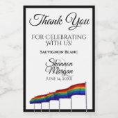 Gay Pride Rainbow Wedding Mini Weinflaschen Etiket Weinetikett (Einzelnes Label)
