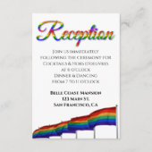 Gay Pride Rainbow Wedding Reception Enclosure Card Begleitkarte (Vorderseite)