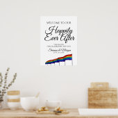 Gay Pride Rainbow Wedding Willkommenszeichen Poster (Küche)
