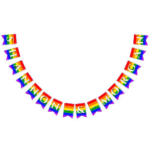 Gay Pride Rainbow Wedding Wimpelkette