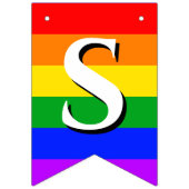 Gay Pride Rainbow Wedding Wimpelkette (Erste Fahne)