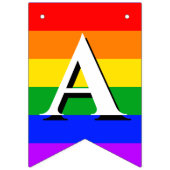 Gay Pride Rainbow Wedding Wimpelkette (Dritte Fahne)