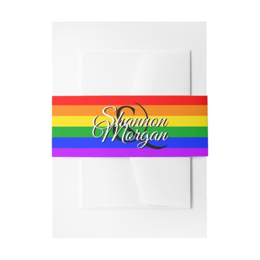 Gay Pride Rainbow Wedly Band (Vorderseite Beispiel)