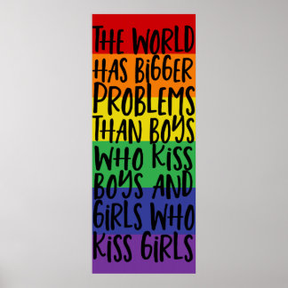 Gay Pride Rainbow World hat größere Probleme Poster