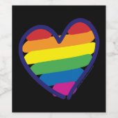 Gay Pride Rainbowflag Weinetikett (Einzelnes Label)