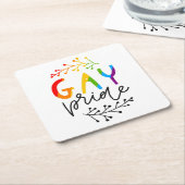 Gay Pride Rechteckiger Pappuntersetzer (angewinkelt)