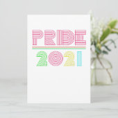Gay Pride Regenbogen 2021 Einladung (Stehend Vorderseite)