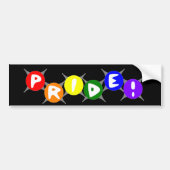 Gay Pride-Regenbogen Autoaufkleber (Vorne)