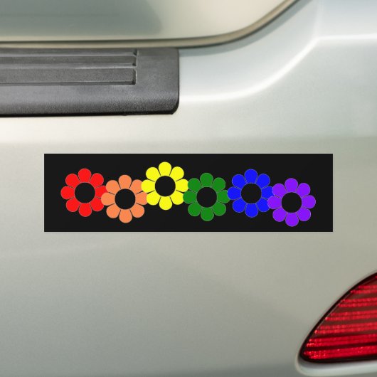 Gay Pride-Regenbogen-Blumen Autoaufkleber (Auf Auto)