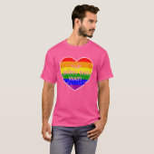 Gay Pride Regenbogen Fahne Herzstück Geboren Auf d T-Shirt (Vorne ganz)