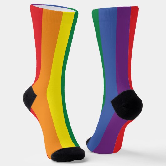 Gay Pride Regenbogen farbige LGBT Socken (Gewinkelt)