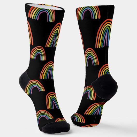 Gay Pride Regenbogen farbige LGBT Socken (Gewinkelt)