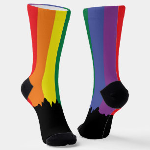 Gay Pride Regenbogen farbige LGBT Socken