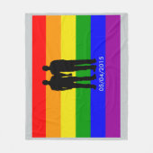 Gay Pride-Regenbogen-Flag-Datum Fleecedecke (Vorderseite)