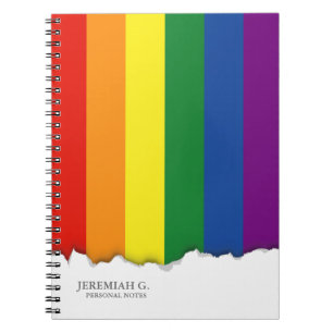 Gay Pride-Regenbogen-Flagge Notizblock