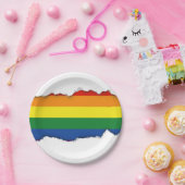 Gay Pride-Regenbogen-Flagge Pappteller (Party)